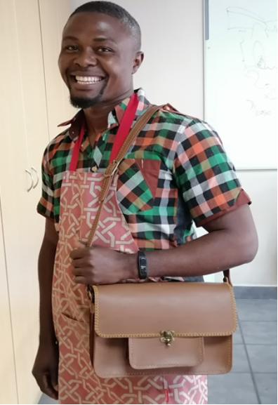 Polo Joel Wogah, founder of Wogah Leather Crafters